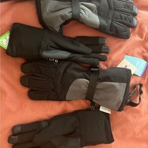 Ororo Black and Gray Heated Gloves - Electric